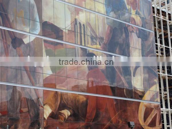 Decorative Painted Glass Tempered Glass Wall Art Panels