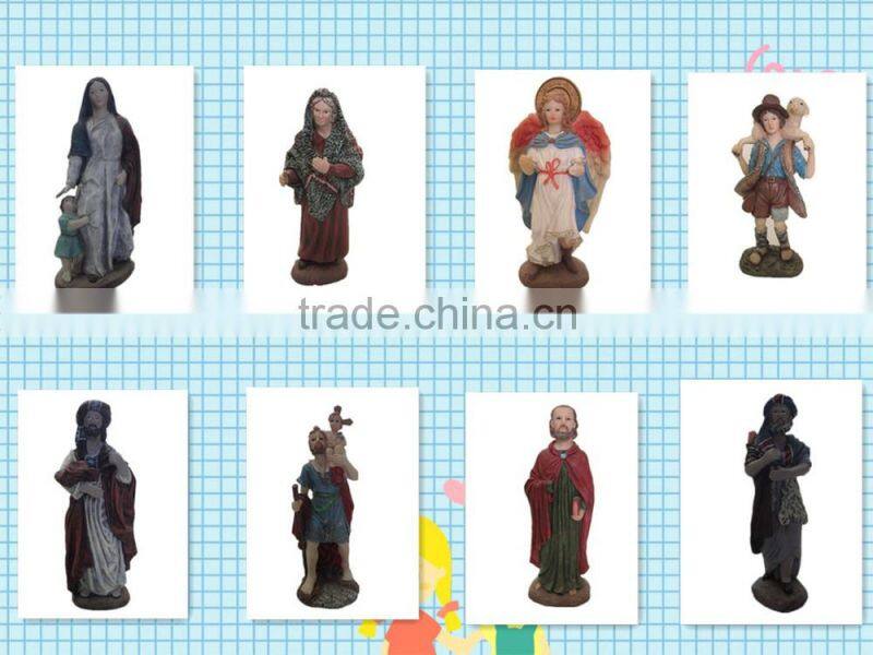 religious polyresin crafts and resin nativity figurines holy family statue for church decoration