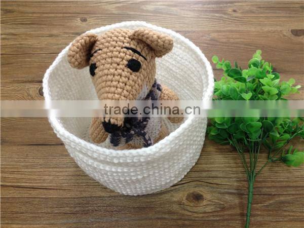storage baseket handmade , crochet basket set, hanging basket supplier