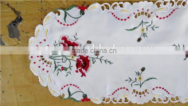 factory wholesale Xmas round lace table cloth