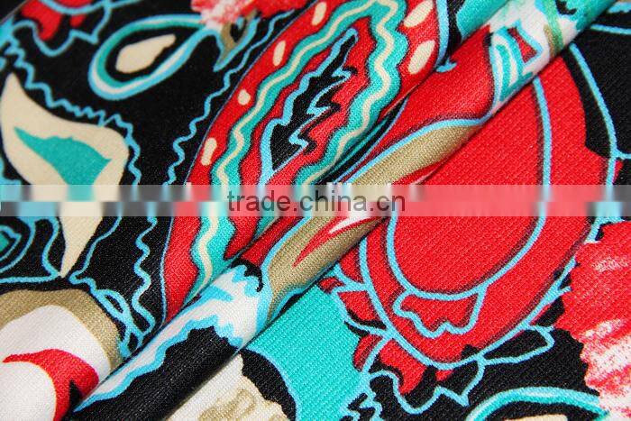 New Roman poly printing knitting fabric