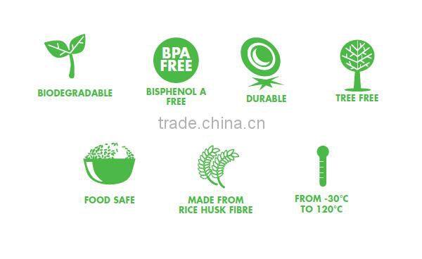 2015 christmas gift rice husk dinnerware
