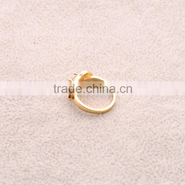 >>>2016 YIWU T&J women fashion Korean style rings gold plated mouth rhinestone crystal rings for lady/