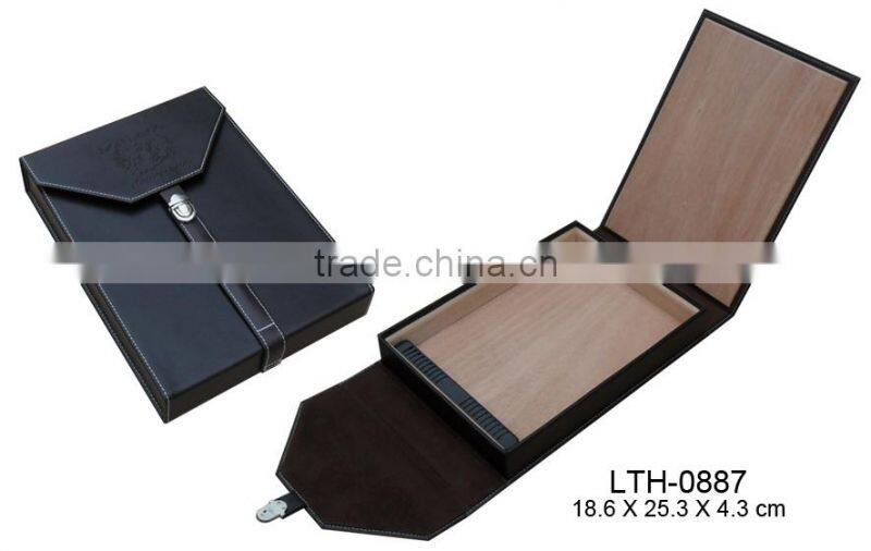 custom leather cigar packing box wholesale cigar gift set mini cigar case
