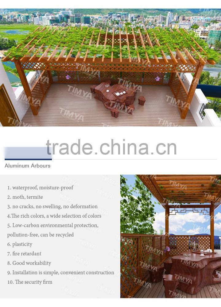 2015 hot sale outdoor plastic pergola designs supplier