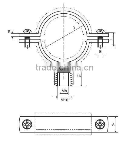 Welding Type Clamps M8+10 With Rubber both closed