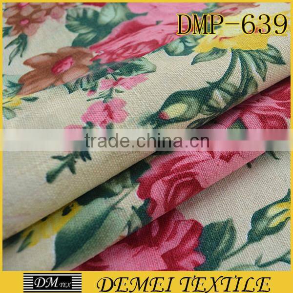 pretty woven cotton printed upholstery wholesale