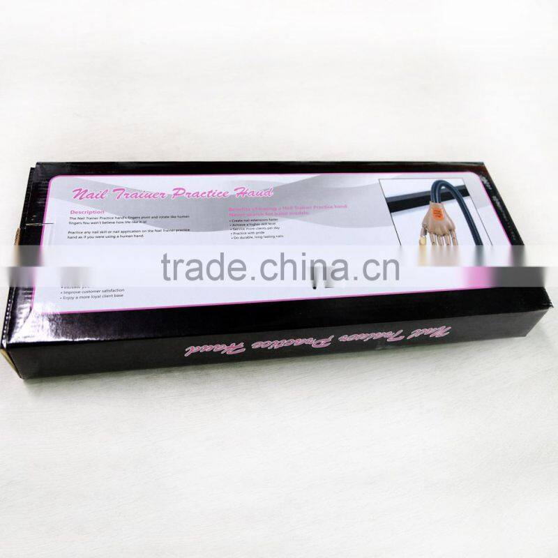 Jake recommendation JJ-03 artificial Movable joints acrylic fake nail trainer practice hand model for nail art manicure
