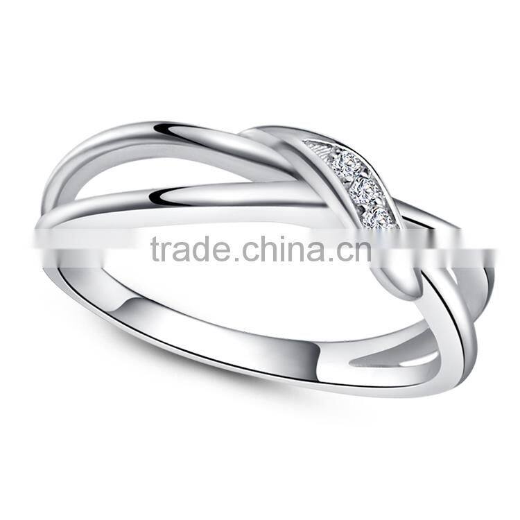 White CZ Band Women's 925 Sterling Silver Rings Wedding Jewelry