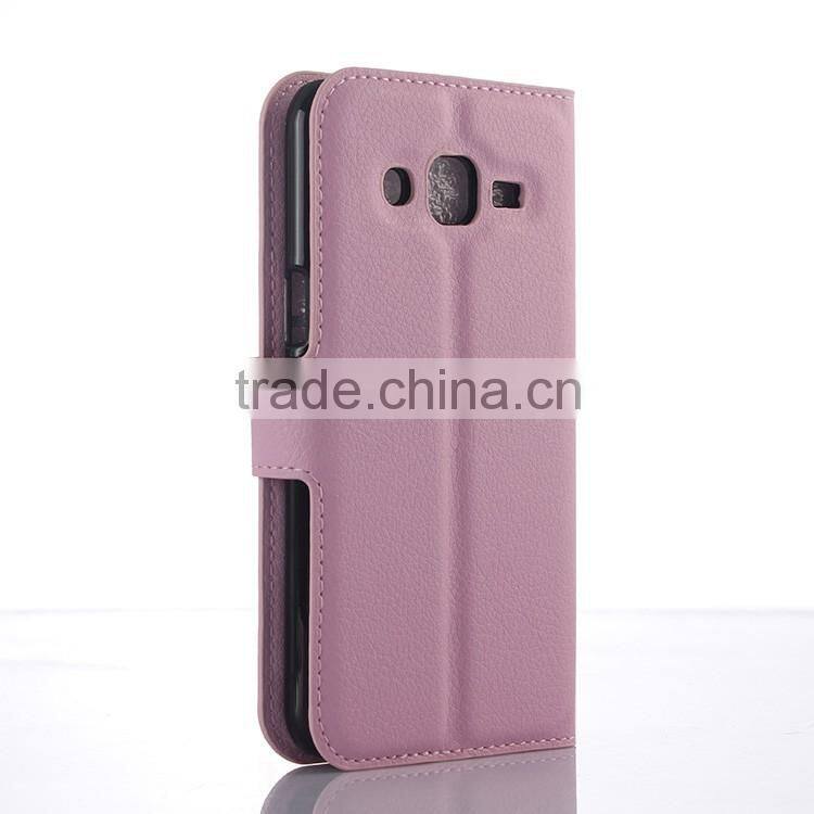 Wholesale Folio Stand Case for Samsung GALAXY J3 PU Leather Flip Cover with Wallet