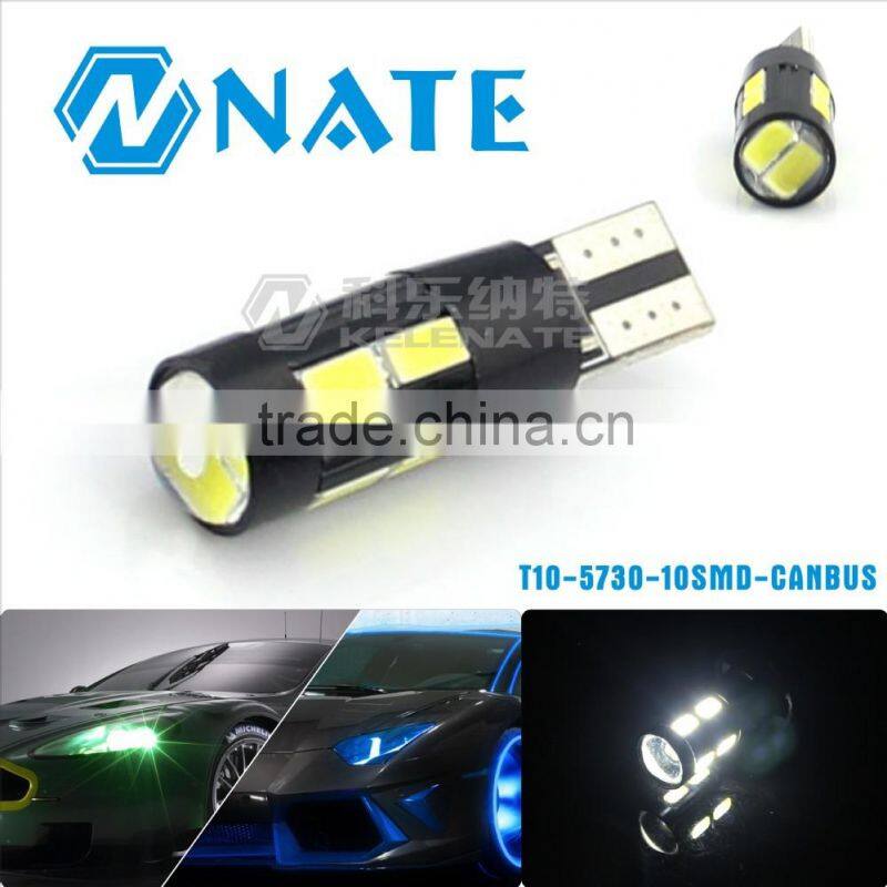 automotive LED indication T10 194 light canbus LED T10 5730 10SMD error free for car
