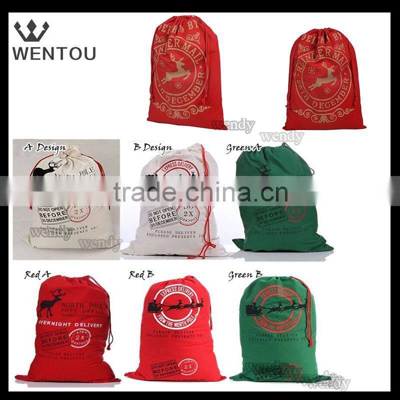 Monogram Christmas burlap Santa Sack