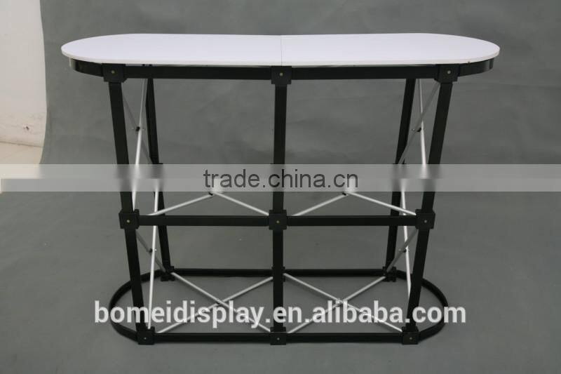 Promotional aluminum material collapsible 2*2 pop up advertising desk