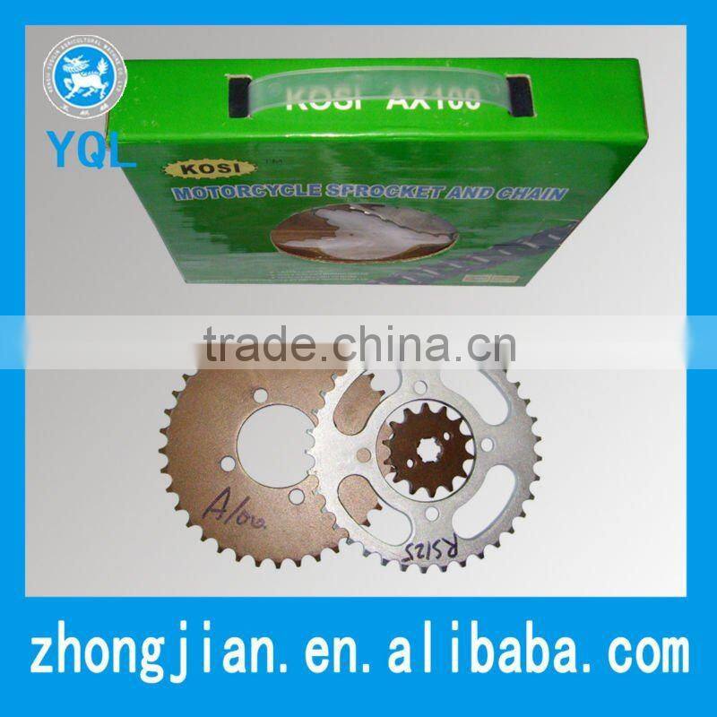Motorcycle sprocket and chain,hebei,China for Pakistan market