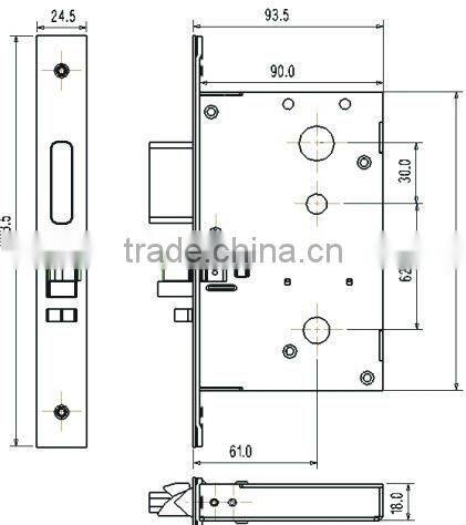 Hotels smart chip card door lock
