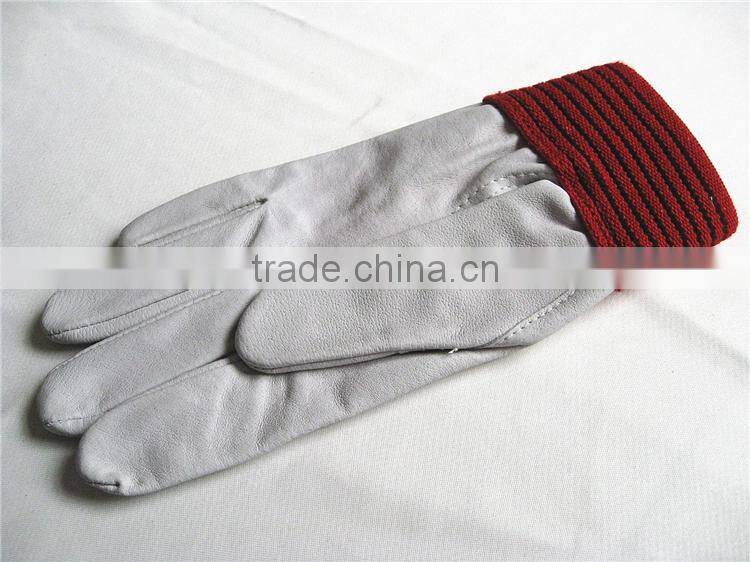 Good Quality Grain Pigskin Ladies Motorbike Leather Gloves