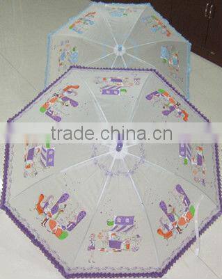 lovely printed 21"x8k auto open POE/EVA umbrella lace umbrella