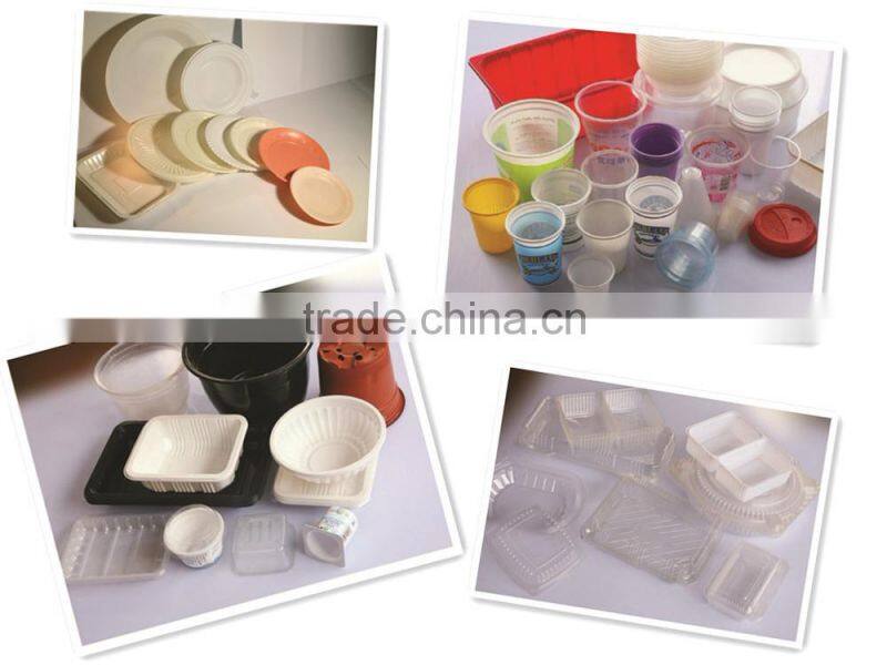 AUTOMATIC PLASTIC CUP TILT-MOLD THERMOFORMING MACHINE, PLASTIC CUP MAKING MACHINE, CUP MACHINE