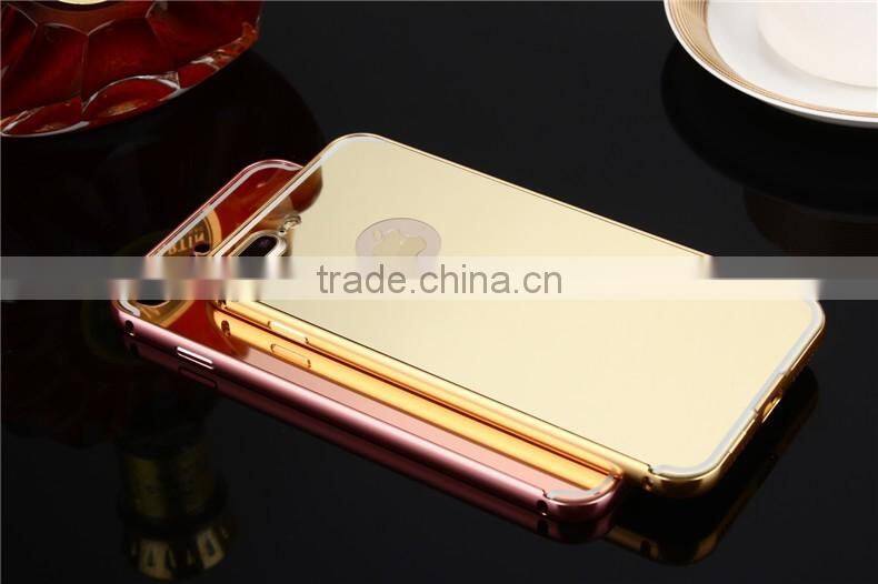 Hot For iPhone 7 Aluminum Alloy Case Metal Bumper Frame Case With Mirror Effect