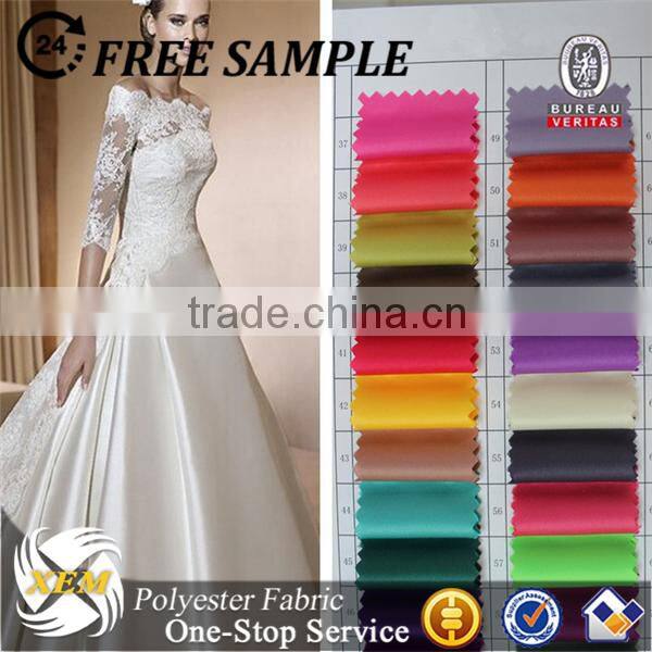 polyester satin fabric bright satin
