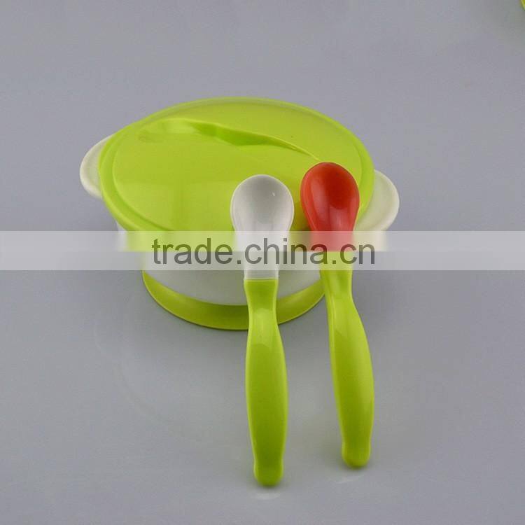 High Quality Food Grade Durable Silicone Baby Feeding Bowls With Spoon And Cover Factory Price Wholesale