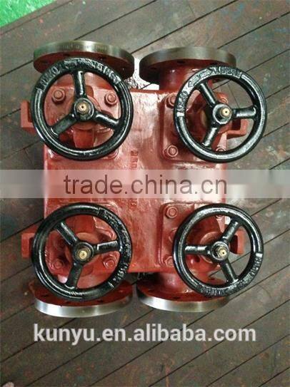 marine flange double row globe valve iron casting
