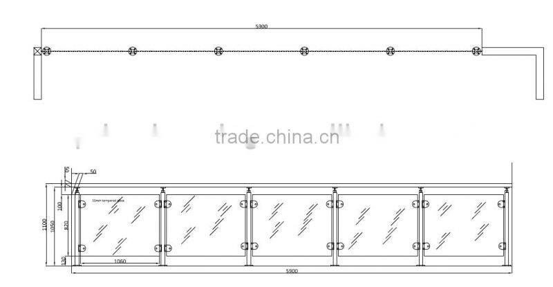 Customized stainless steel hand railing designs