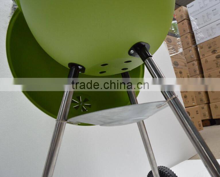 Apple shaped kettle tripod trolley bbq grill