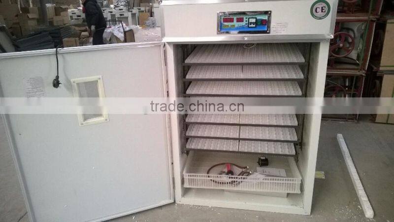 2016best selling 1232 eggs incubator fully automatic poultry egg incubator CE approved chicken egg incubator