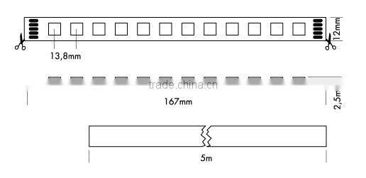 outdoor hot selling flexible and trimmable led strip light RGBW DC24V IP66 Drip waterproof led lighting strip light rohs