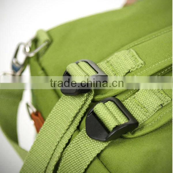 Plain Color Life Backpack School Bag Handbag with PU Leather
