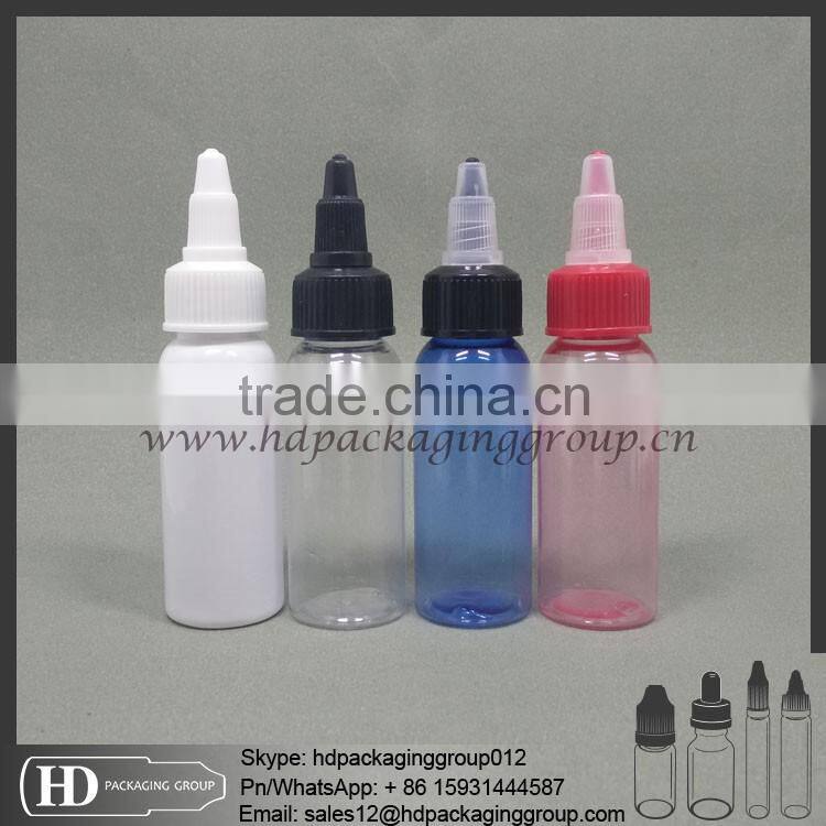 120ml in stock plastic bottle with twist top cap PET plastic dropper bottle for e liquid
