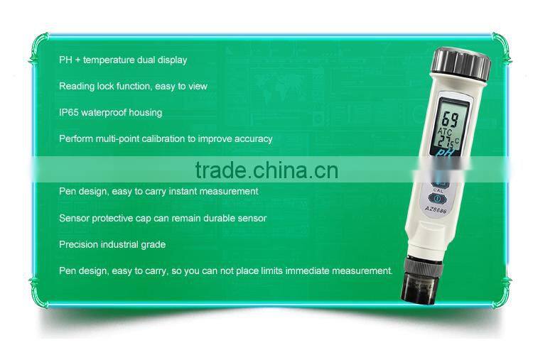 AZ8686 Mini LCD Digital Display Temperature PH Meter For Water 0.00~14.00