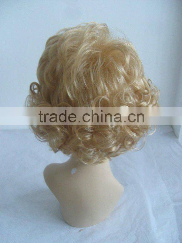 Hot-selling Short Curl Full Lace Wig For White Women