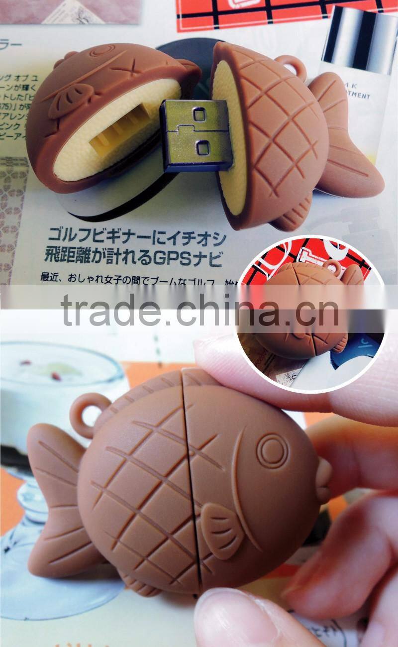 safety silicone fish usb flash drive for computer portable usb flash drive