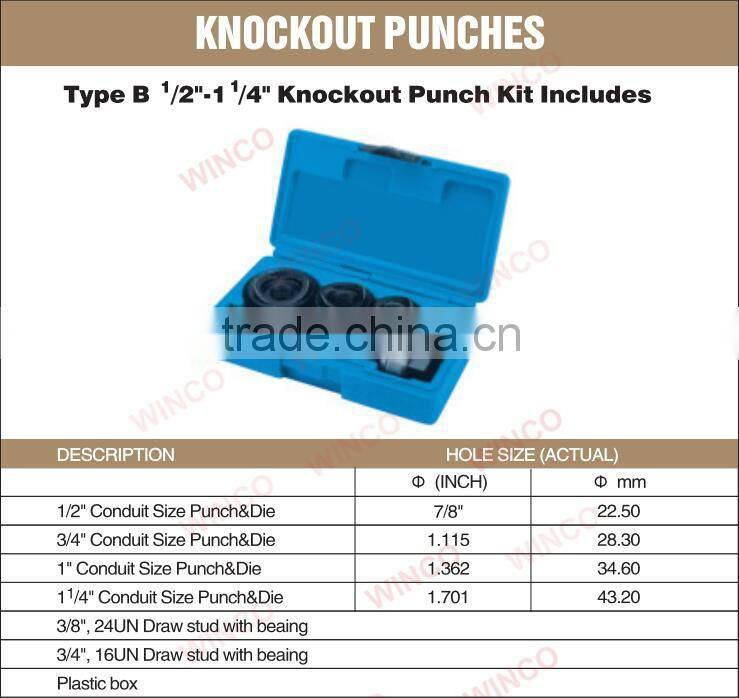 Standard Round Knockout Punches(Type B 1/2"--1 1/4")