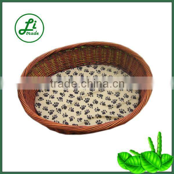 handcrafted wicker pet kennel