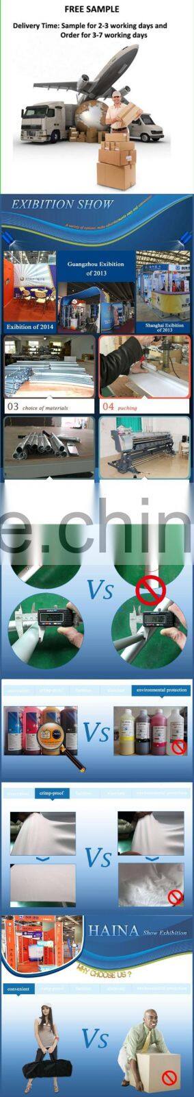 Cheap price economic X banner rack fiber glass Korea X banner stand for trade show adversiting display stand