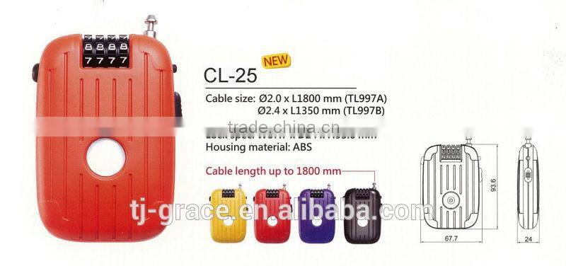 Retractable Cable lock, Bicycle Lock