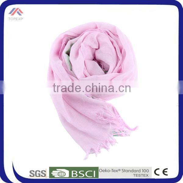 Custom Pink Polyester Satin Scarf Trendy Scarf