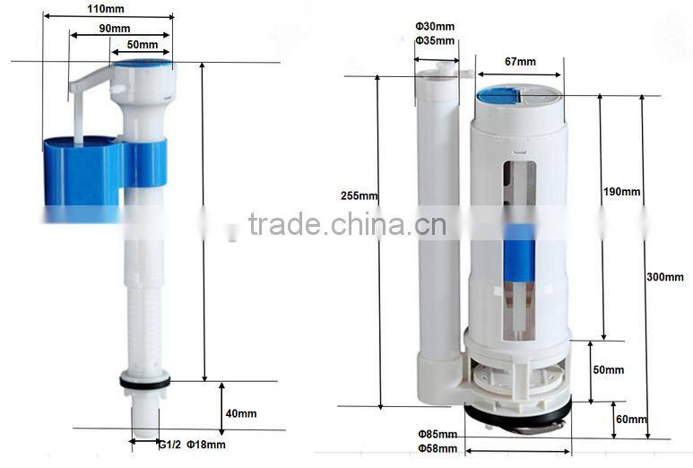 Factory supply with adjustable toile auto fill valve