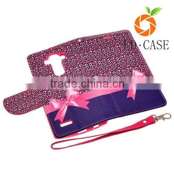Leather sublimation flip cell phone cover case wallet case for LG G5