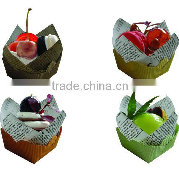 Various design and color cup cakes