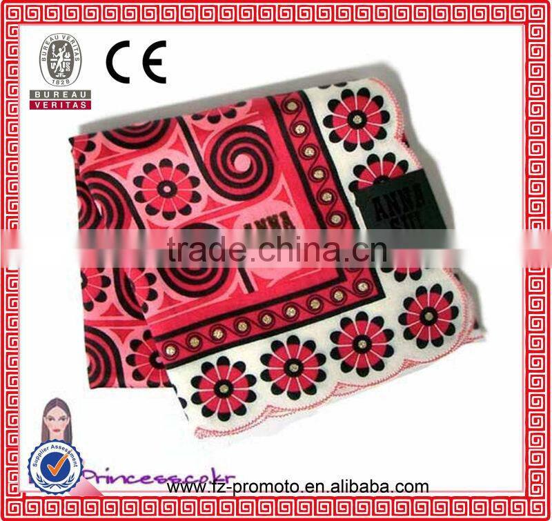 Wholesale emboroidery Silk Handkerchief/ soft handkerchief