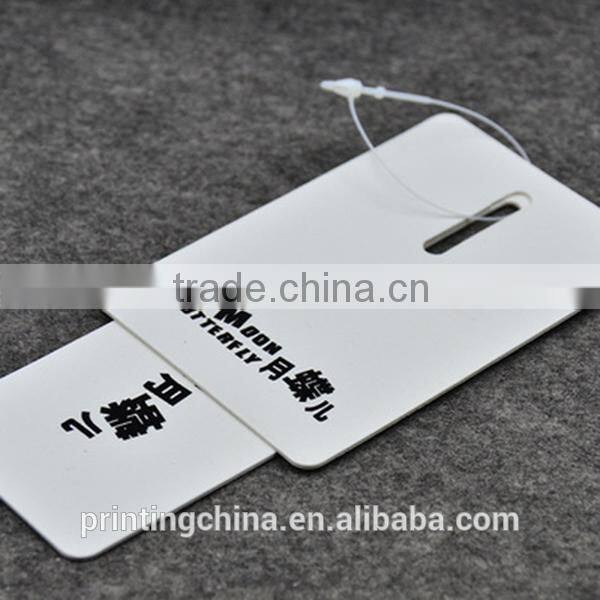 New China design glossy hang tags with CE certificate