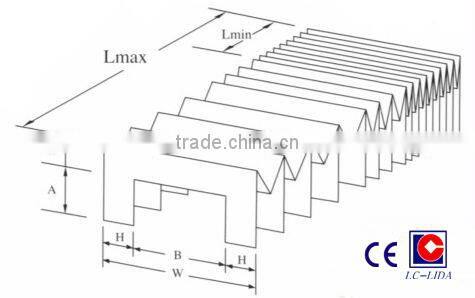linear slide machine bellow cover