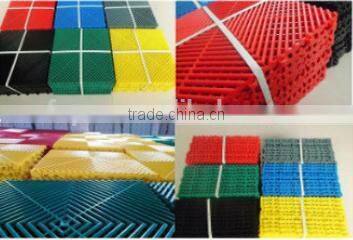 2016 new anti slip water draining pvc garage mat floor