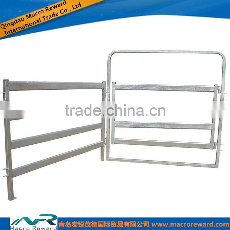 AS/NZS Steel Oval Rail Gate in Frame for Livestock