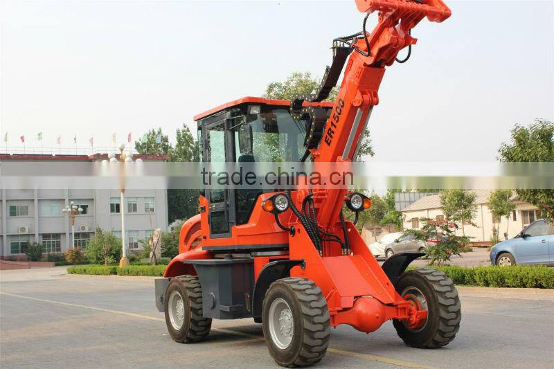 1.5 Ton Telescopic Loader with Telescopic Arm Sell to Europ