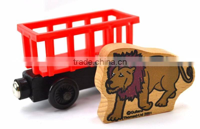 Farm animal toys wooden trains for kids